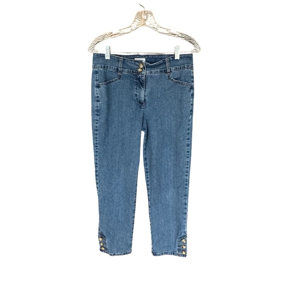 Charter Club Straight Leg Stretchy Crop - Ankle Jeans Blue Size 8